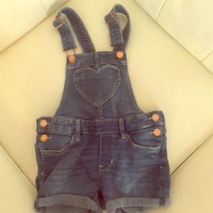 H&M denim overall shorts